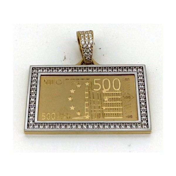 Medalla billete 500 de oro 18k